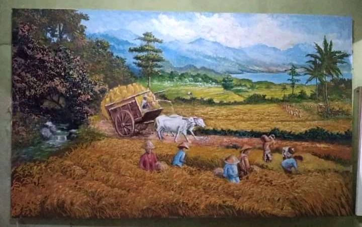 Jual lukisan online kanvas pemandangan