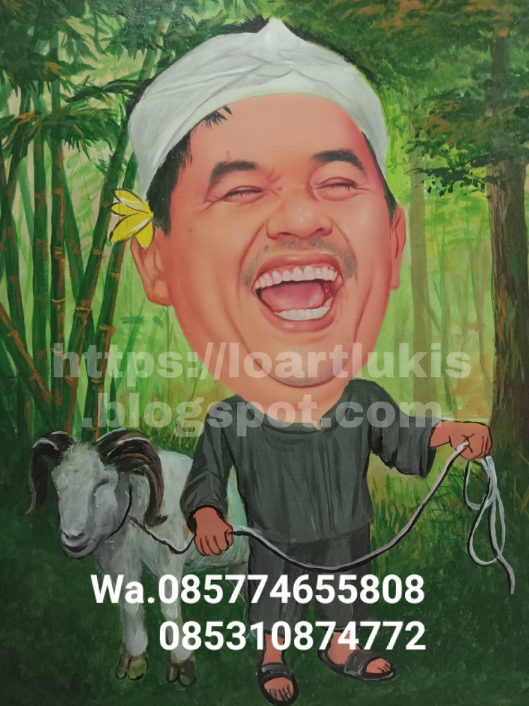 Jasa lukis wajah di kanvas
