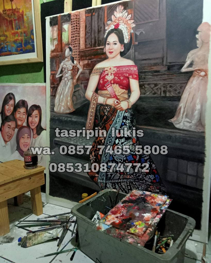 Jasa lukis wajah di kanvas